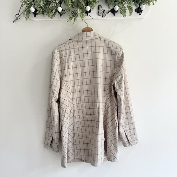 CAbi Windowpane Button Drawstring Jacket Large TS - Picture 4 of 4